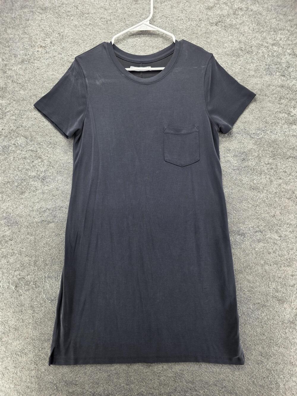 Abercrombie & Fitch Dress Womens L Gray Jersey T-Shirt Short Crew Neck Pocket